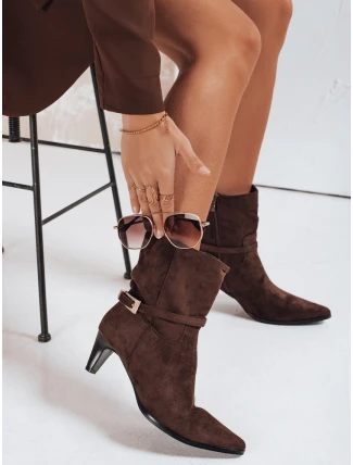 Dámské semišové hnědé boty FashionStreet ZY1207