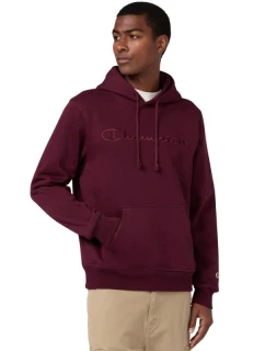 Pánská mikina Champion s kapucí bordó 220271 RS522 pánské