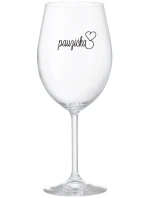 PAUZIČKA - čirá sklenice na víno 350 ml