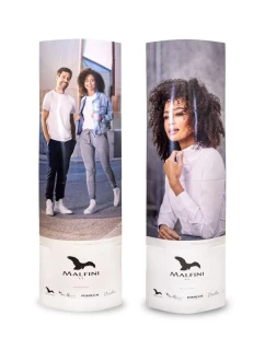 Kartonový stojan MALFINI (logo MALFINI)