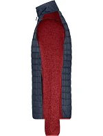 Daiber JN 742 Pánská pletená hybridní bunda 02.0742 red melange/anthracite melange