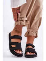 Dámské látkové sandály na zip černé Jose Dámské látkové sandály na zip černé Jose