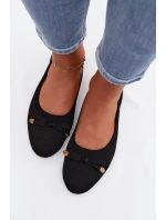 Černé balerínky s mašlí Amelivra
