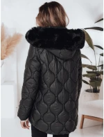 Dámská zimní bunda LUMORE prošívaná s kapucí černá FashionStreet TY5016 Dámská zimní bunda LUMORE prošívaná s kapucí černá FashionStreet TY5016