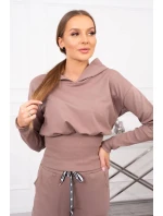 Dámská sada s širokými šňůrkami moka - Kesi Dámská sada s širokými šňůrkami moka - Kesi