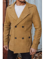 Pánský dvouřadý pískový kabát CX0443z - Dstreet