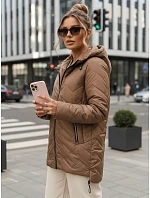 Dámská přechodná bunda TY5608 hnědá - FashionStreet