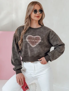 Dámská oversize mikina se srdcem DESSER graphite FashionStreet BY1464