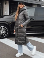 Dámská zimní dlouhá prošívaná bunda s kapucí černá FashionStreet TY5482