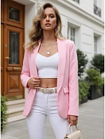 Dámské elegantní sako rozepínací růžové FashionStreet PY0146 Dámské elegantní sako rozepínací růžové FashionStreet PY0146