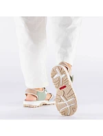 Pohodlné dámské barevné sportovní sandály na suchý zip Rieker 68866-94