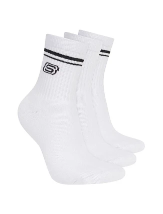 Skechers 3pk Wpk Wmn Ls Low Crew S601827-WHT bílé 39–42
