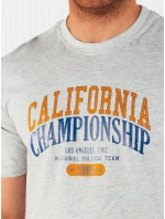 Pánské šedé tričko s potiskem FashionStreet RX5388