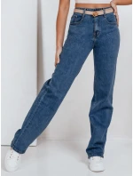 Dámské modré džíny s širokými nohavicemi FashionStreet UY2770 Dámské modré džíny s širokými nohavicemi FashionStreet UY2770