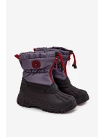 Dětské sněhule na zip Big Star SS374031 Šedo-černé