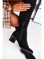 Dámské kozačky eko-semiš černé Can't Stop Dámské kozačky eko-semiš černé Can't Stop