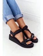 Pěnové Sandály Na Klínu Big Star FF274A349 Černé