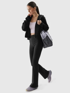 Dámská tepláková rozepínací mikina s přídavkem modálu 4F - černá