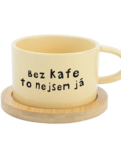 BEZ KAFE TO NEJSEM JÁ - žlutý hrníček makronka 200 ml