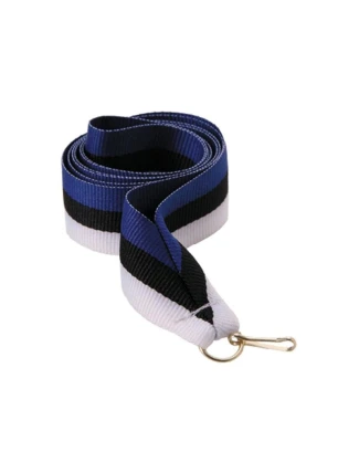 Stuha 11 mm - modrá, černá a bílá