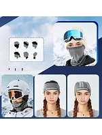 Qunature lyžařský komín 11230014001 sportovní šátek univerzální velikosti - šedý