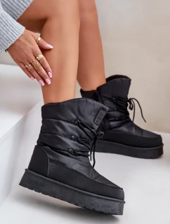 Sněhule Na Platformě Na Zip Big Star OO274884 Černé