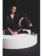 Dámská kožená motorkářská bunda 15746 - BSL