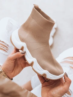 Dámské ponožkové boty SOCKY khaki FashionStreet ZY0114