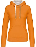 Kariban K 465 Dámská mikina s kontrastní kapucí 20.K465 orange/white