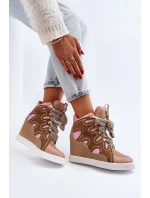 Dámské tenisky na podpatku růžové Leoppa Dámské tenisky na podpatku růžové Leoppa