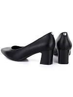 Dámské lodičky na podpatku černé Sergio Leone PB413