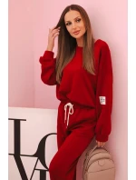 Komplet mikina + kalhoty máslo bordový