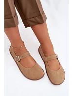Baleríny Barefoot z přírodního semiše Zazoo 316 béžové