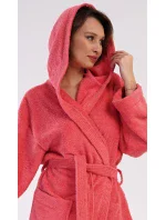 Dámský župan dlouhý s kapucí Jahoda