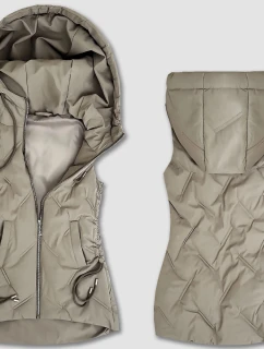 Béžová dámská vesta se stahovacími boky S'West (B8382-12)