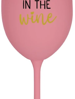 DANCING IN THE WINE - růžová sklenice na víno 350 ml