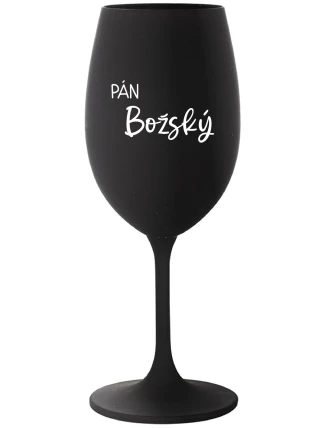 PÁN BOŽSKÝ - čierny pohár na víno 350 ml
