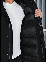 Pánská zimní bunda s odnímatelnou kapucí, černá, FashionStreet TX5105