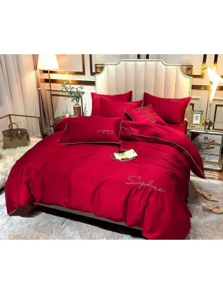 Bavlněná ložní souprava Word Výšivka z mikrovlákna FHL-2604 160x200 Bavlněná ložní souprava Word Výšivka z mikrovlákna FHL-2604 160x200