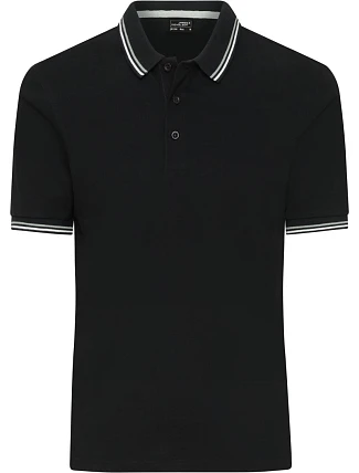Daiber JN 1306 Pánské těžké piqué polo s proužky 02.1306 black/white/grey Daiber JN 1306 Pánské těžké piqué polo s proužky 02.1306 black/white/grey