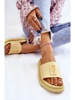 Dámské pantofle Big Star LL274427 Žluté