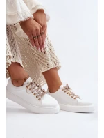 Kožené dámské sportovní boty CheBello 4362 bílé