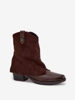 Zateplené Kovářské Sněhule Na Podpatku Čokoládové Sylvette