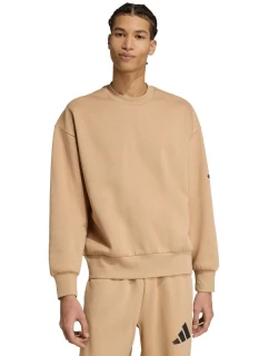 Pánská mikina adidas Essentials Loose Fit 3 Bar Logo béžová JX5668 pánská