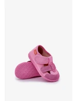 Dětské papuče na suchý zip – růžové Reathiana