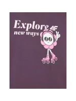 Dívčí tričko oversize s potiskem 4F 4FJRSS25TTSHF2586-50S