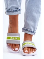 Lehké Pěnové Pantofle Big Star JJ274647 Bílá-Šedá Lehké Pěnové Pantofle Big Star JJ274647 Bílá-Šedá