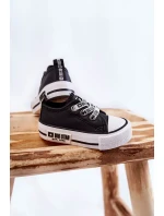 Dětské kožené tenisky BIG STAR KK374041 Černý a bílý