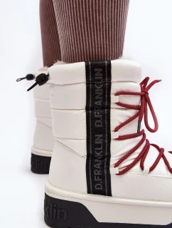 Dámské sněhule se silnou podrážkou, Vegan D.Franklin bílá