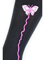 HLADKÉ PUNČOCHÁČE S LEMEM A APLIKACÍ 2-6 LET